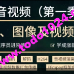 音视频开发技术学习视频教程(第一季)-2021进阶年课 | 完结