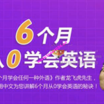 6个月从0学会英语69课视频课程 龙飞虎功夫英语