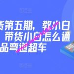 价值2980短视频带货第五期，教小白如何起号，带货小白怎么通过选品弯道超车