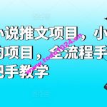 AI自媒体小说推文项目，小白也能做的项目，全流程手把手教学