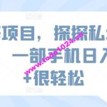 蓝海项目，探探私域新玩法，一部手机日入500+很轻松【揭秘】