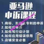 亚马逊申诉实操课，​商标、版权及专利的申诉，店铺安全必备