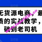 淘宝无货源电商，最全面最优质的实战教学，从基础到老司机