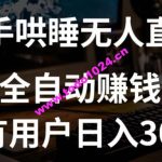 快手哄睡无人直播+独家挂载技术，已有用户日入3000+【赚钱流程+直播素材】【揭秘】