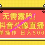 无需露脸，Ai头像直播项目，简单操作日入500+【揭秘】