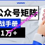 AI流量主系统课程基础版1.0，GPT+公众号矩阵实战手册【揭秘】