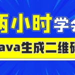 2小时实战《Java二维码生成》项目 资料完整