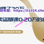 十万个富翁修炼宝典之9.让他赚了20万，卖盗版课0-20万的自述