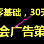 零基础，30天，学会广告策划