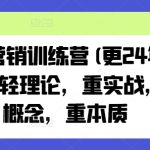 老A营销训练营(更24年9月)，轻理论，重实战，轻概念，重本质