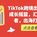 TikTok跨境出海电商人成长摇篮，汇聚跨境强者，出海打破内卷