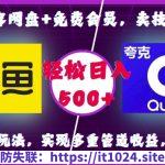 0成本扩容网盘+免费会员，卖技术，拉新，咸鱼最新玩法，实现多重管道收益，一鱼多吃，轻松日入500+