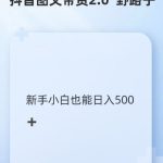 抖音图文带货野路子2.0玩法，      起号，单日收益多张，小白也可轻松上手【揭秘】