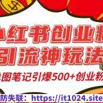 小红书创业粉引流神玩法，单图笔记引爆500+精准创业粉丝，私信狂潮接连不断