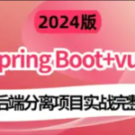 2024版基于 前端Vue.js + Node.js 和 后端 Spring Boot实战《电子商城网站》