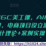 PS+AIGC美工课，AIGC人工智能应用，电商项目设立流程，设计理论+案例实操