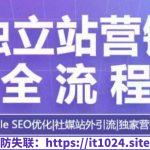 独立站营销全流程，Google SEO优化，社媒站外引流，独家营销技巧