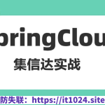 基于Spring Cloud架构的短信解决 集信达实战课程（资料完整）